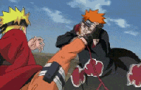 Animasi-bergerak-tendangan-Naruto-VS-Pain